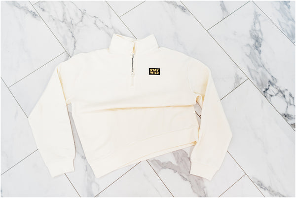 Fleece "Stay Wild" Quarter-Zip, Womens