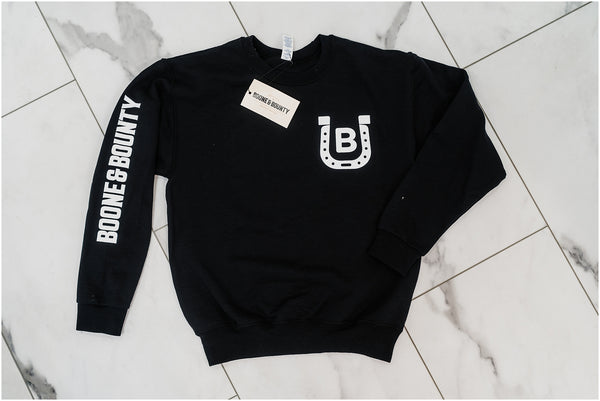 B&B Horseshoe Crewneck Sweatshirt, Youth