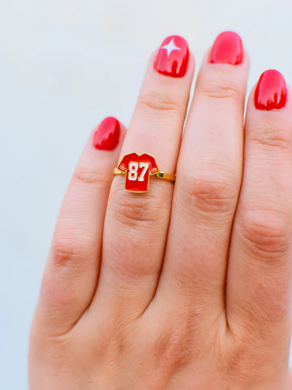 Kansas City Chiefs #87 Tight End Jersey Ring