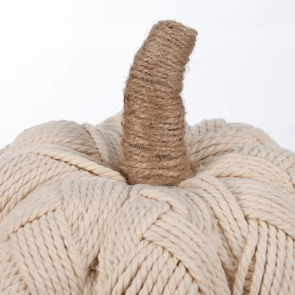 Cream Woven Pumpkin