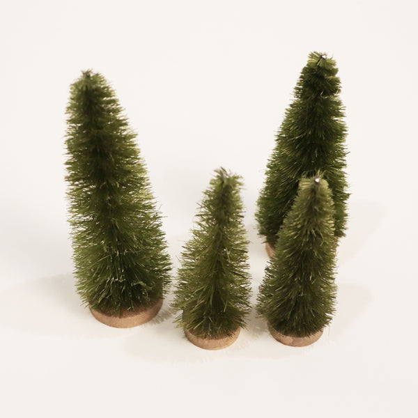 Bottle Brush Trees with Wood Bases