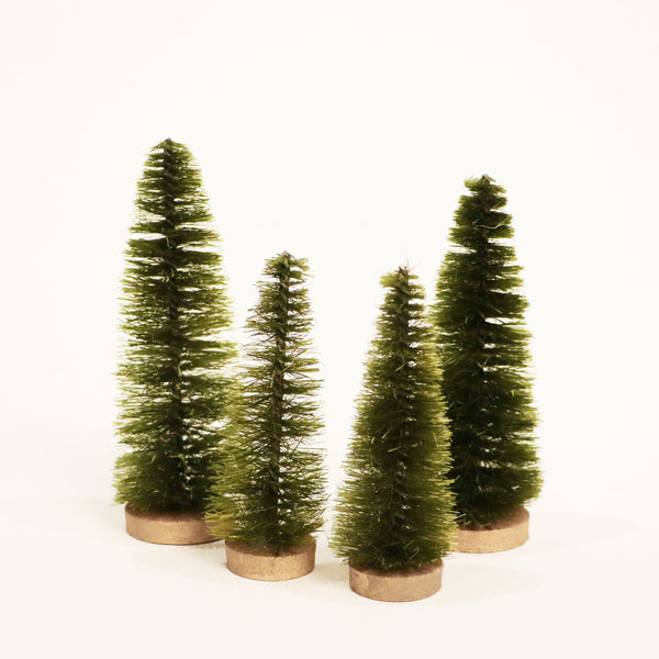 Bottle Brush Trees with Wood Bases