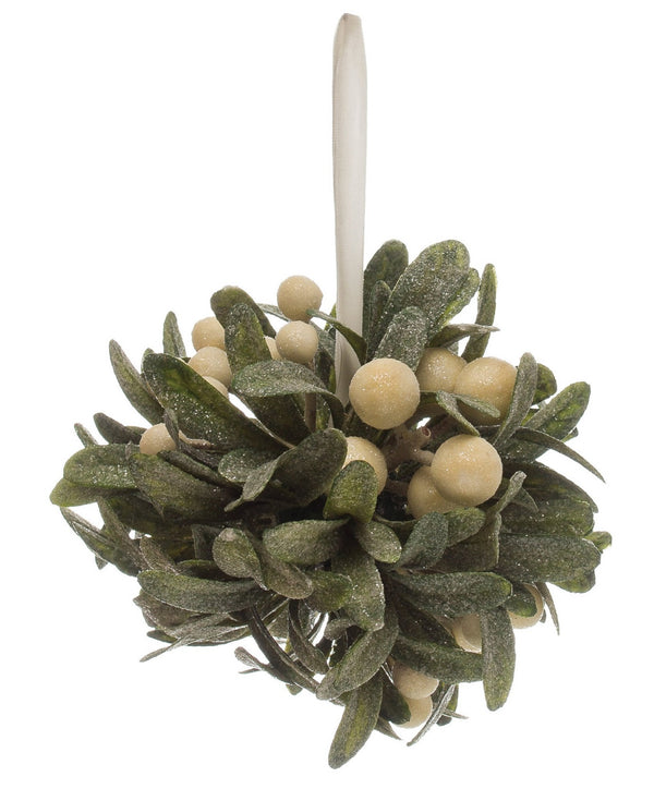 Faux Berry and Leaf Ball Ornament