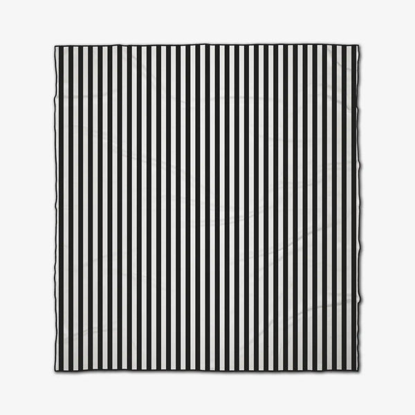 Geometry Black Stripes Beach Blanket