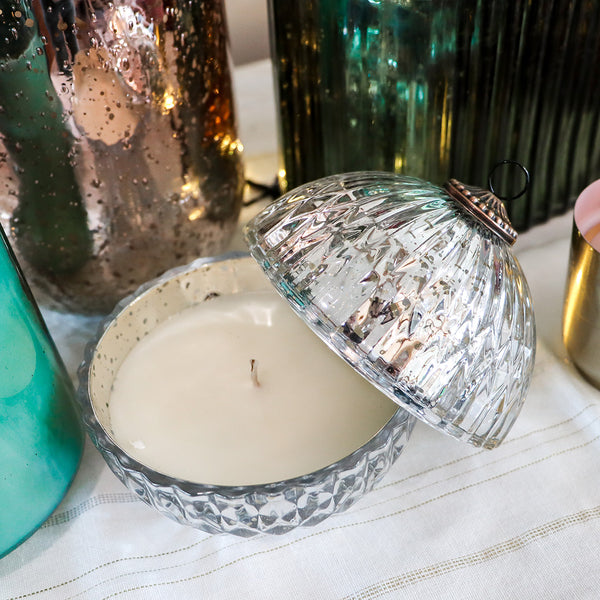 Silver Balsam & Cedar Mercury Ornament Candle