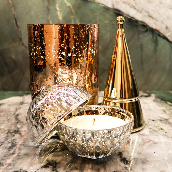 Silver Balsam & Cedar Mercury Ornament Candle