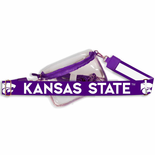 Kansas State Clear Sling Bag with Logo Strap