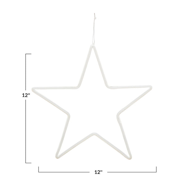 Wire Star Wall Décor w/ LED Light
