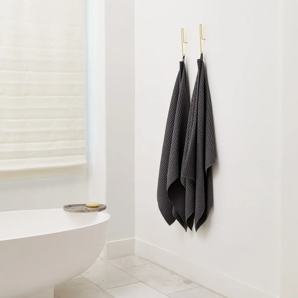 Charcoal Waffle Bath Towel