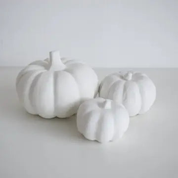 Concrete Large White Pumpkin