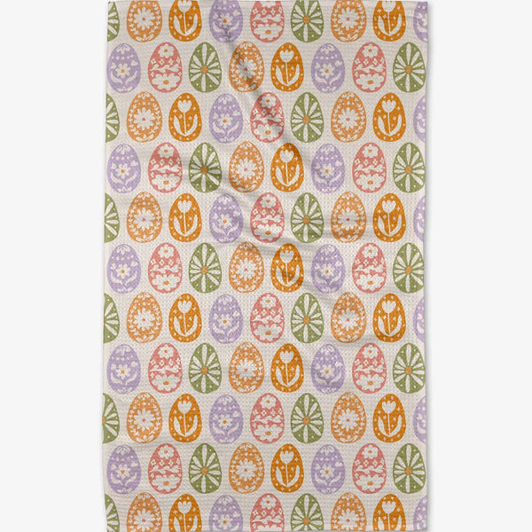 Floral Easter Egg Tea Towel