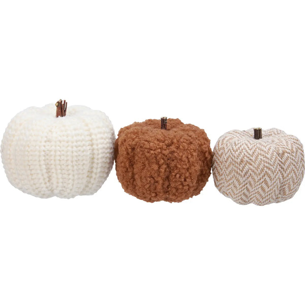 Knitted Pumpkin Set of 3