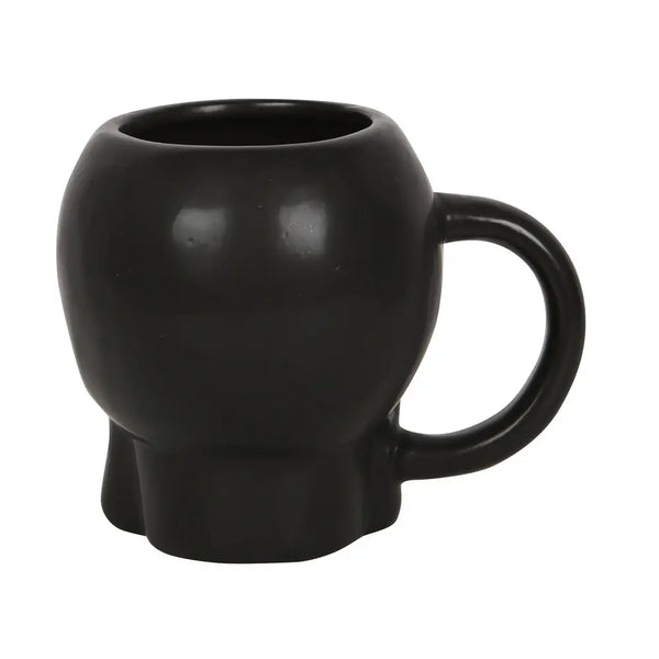 Matte Black Halloween Skull Mug