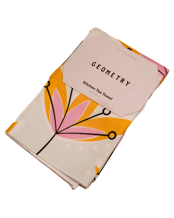 Floral Geometry Tea Towel