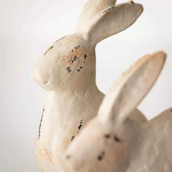 Small Rustic Bunny 2pc Figurines