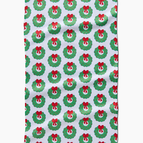 Wreath Wishes 18x30 Kitchen Tea Towel