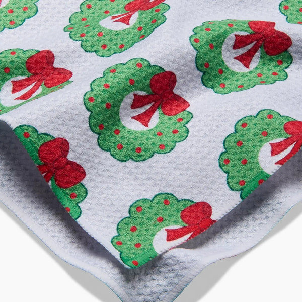 Wreath Wishes 18x30 Kitchen Tea Towel