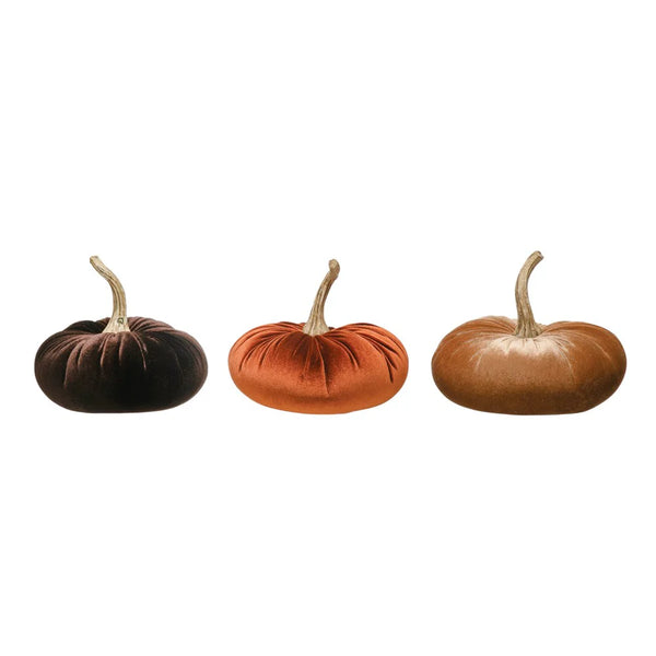 Brown Velvet Pumpkin